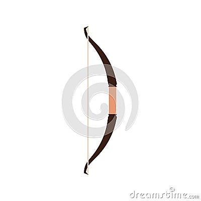 Bow arrow archery vector weapon target icon. Archer sport isolated hunter aim symbol shoot hunt illustration longbow Vector Illustration