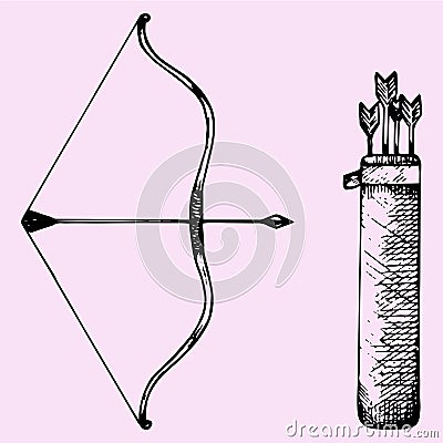 Bow and arrow Vector Illustration