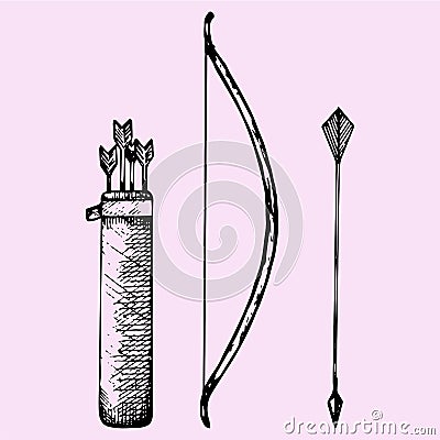 bow and arrow Vector Illustration