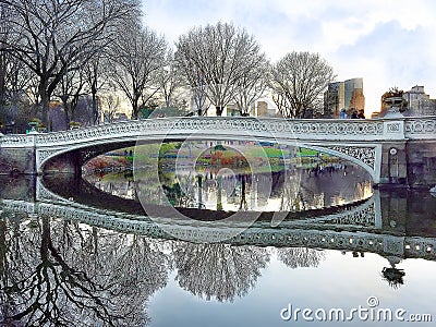 Bow Bridge in Central Park Editorial Stock Photo