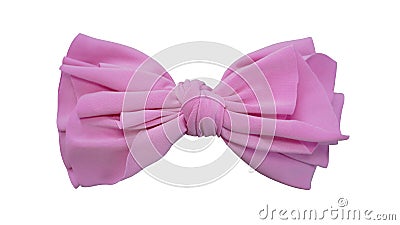 Bow hair with beautiful color made out of jersey fabric Stock Photo