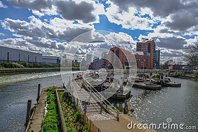 Bow Lock, River Lea, East London Stock Photo