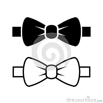 Bow Tie Icons Set Vector Illustration