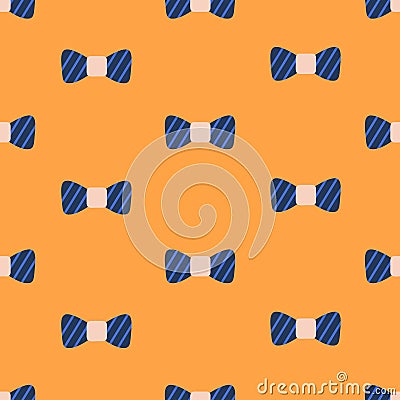 Bow tie pattern, seamless background design for wrapping, fabric. Endless texture, elegant gentleman accessory. Hipster Vector Illustration