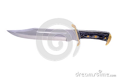 Bowie Knife isolate over white Stock Photo