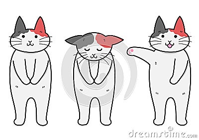 Bowing cat Vector Illustration