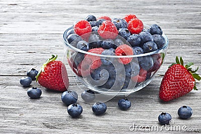 Bowl Berries Fruit Food Stock Photo