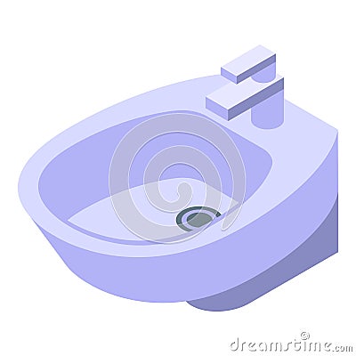 Bowl bidet icon, isometric style Vector Illustration