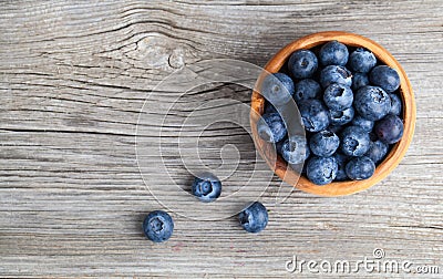 Bowl of blueberries Stock Photo