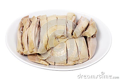 Bowl of Boiled Chicken Stock Photo