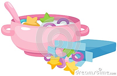 bowl of cereal Vector Illustration