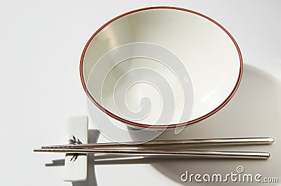 Bowl And Chopstick Stock Photo