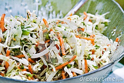 Bowl Coleslaw Stock Photo