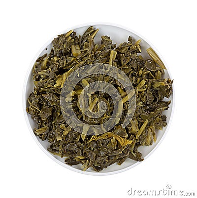 Bowl of collard greens Stock Photo