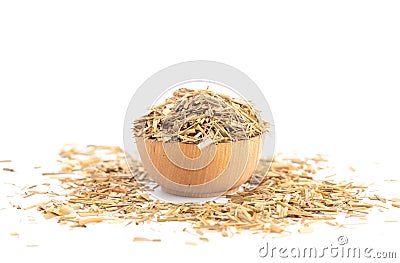 Bowl of Dried Lemongrass Good for Cooking as well as Herbal Medicine Stock Photo