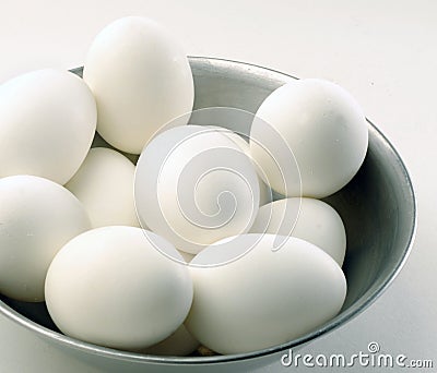 Bowl of eggs Stock Photo