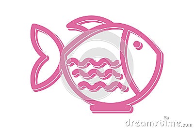 Bowl fish, japan restaurant logo design inspiration Isolated On white Backgrounds. Vector Illustration