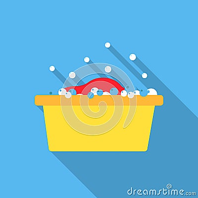 Bowl flat icon. Illustration for web and mobile design. Vector Illustration