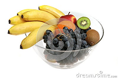 Bowl with fruit Stock Photo