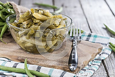 Bowl with Green Bean salad Stock Photo
