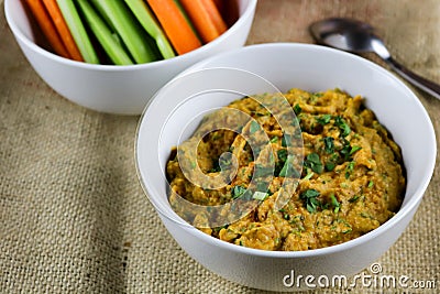 Pumpkin Hummus Stock Photo