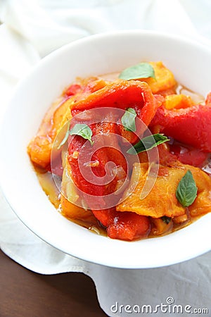 Italian Baked sweet pepper Stock Photo