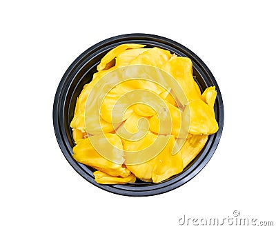 Bowl of jackfruit flesh Stock Photo