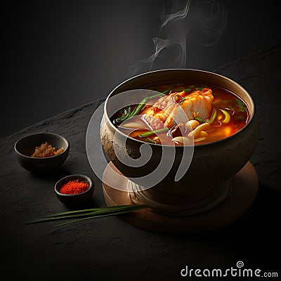 bowl of kimchi soup 1 Stock Photo