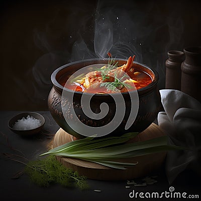 bowl of kimchi soup 2 Stock Photo