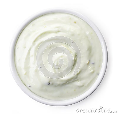 Bowl of kiwi yogurt Stock Photo