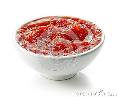 Bowl of mexican salsa sauce Stock Photo