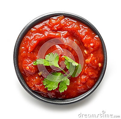 Bowl of mexican salsa sauce Stock Photo