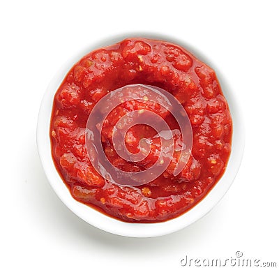 Bowl of mexican salsa sauce Stock Photo