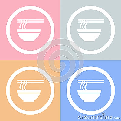 Bowl of noodle icon Vector EPS10, Great for any use. Vector Illustration