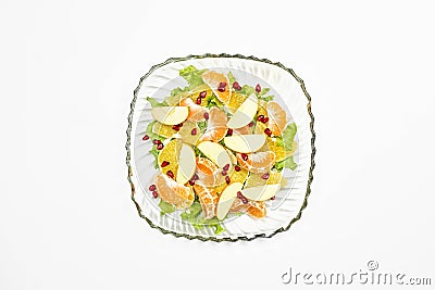 A bowl of ripe fruits mixture Stock Photo