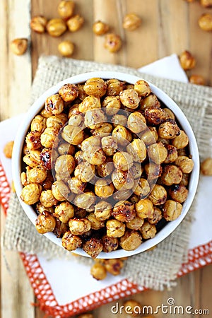 Roasted Chickpeas Stock Photo