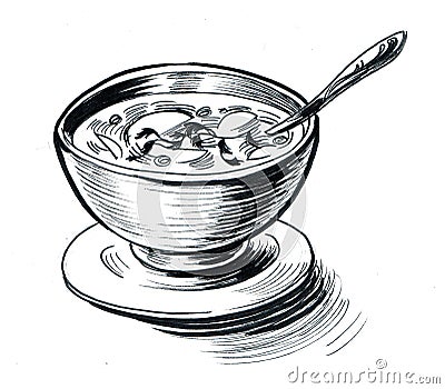 A bowl of soup Stock Photo