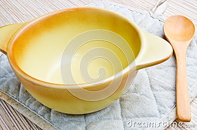 Bowl and spoon Stock Photo