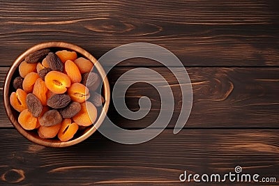 Bowl tasty apricots. Generate Ai Stock Photo