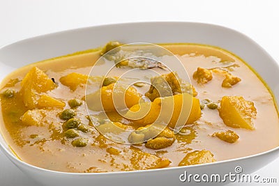 Bowl with tasty soup Stock Photo