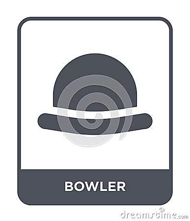 bowler icon in trendy design style. bowler icon isolated on white background. bowler vector icon simple and modern flat symbol for Vector Illustration