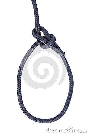 Bowline knot isolated Stock Photo