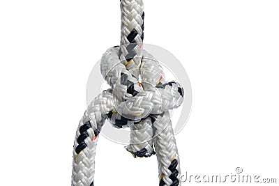 Bowline knot with a snare Stock Photo