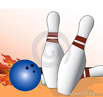 Bowling Cartoon Illustration