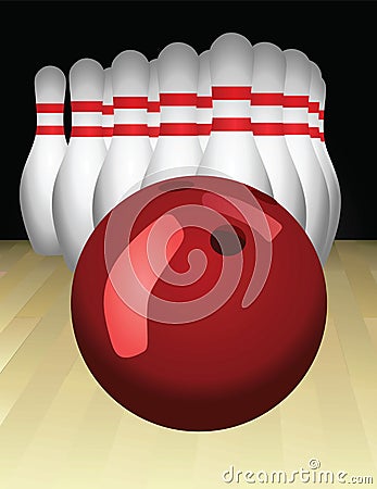 Bowling ball Vector Illustration