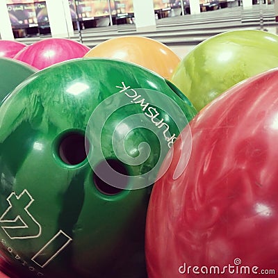 Bowling balls - Brunswick Editorial Stock Photo