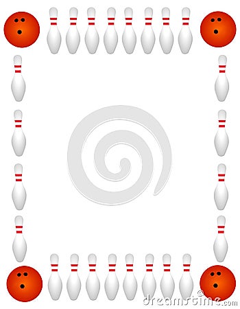 Bowling border / frame Vector Illustration