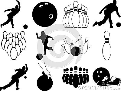 Bowling bundle vector eps illustration by crafteroks Vector Illustration