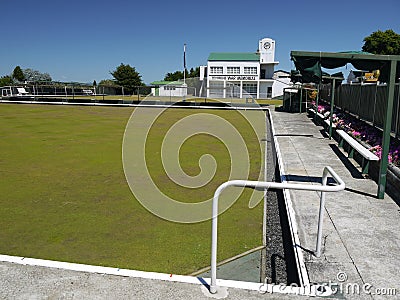 Small town New Zealand: Kihikihi bowling club Editorial Stock Photo