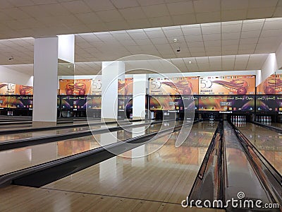 Bowling lanes Editorial Stock Photo